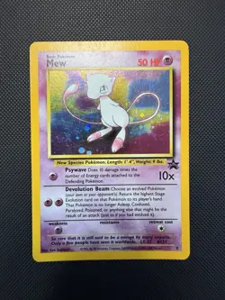 Mew Holo WOTC Black Star Promo 9 Pokemon Card MP - Image 1