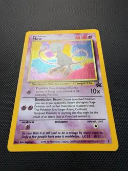 Mew Holo WOTC Black Star Promo 9 Pokemon Card MP - Image 2