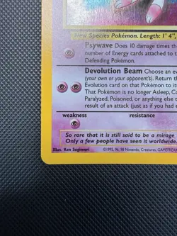 Mew Holo WOTC Black Star Promo 9 Pokemon Card MP - Image 4