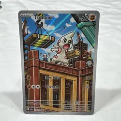 Pokemon Timburr 125/086 Sv: Black Bolt Holo Card NM Condition - Image 1