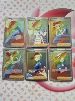 Pokemon TCG Rainbow Rare Trainer Lot Of 6 Secret Rare Cards Sword & Shield Era - Image 1