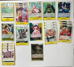 One Piece TCG Green/Yellow Law Deck Core Lot 21 Cards OP-10 Supernovas Luffy NM - Image 1