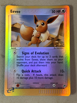 EEVEE 63/100 SANDSTORM REVERSE HOLO POKEMON NM/MT 2003 CARD - WICKED !! - Image 1