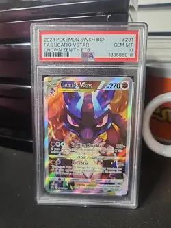 Lucario VSTAR SWSH291 SWSH: Sword & Shield Promo Cards Holo PSA 10 - Image 1