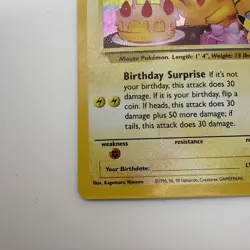 Pokemon TCG Birthday Pikachu Card - Holo Rare Promo 50 Hp - Image 3