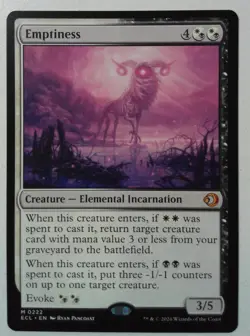 Emptiness *Mythic Rare* Magic MtG x1 Lorwyn Eclipsed - Image 1