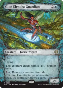Mint/Near-Mint, English - 1 x MTG Glen Elendra Guardian (0305) - Foil - Showcase - Image 1