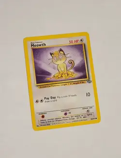 Pokemon Meowth 56/64 Jungle Regular Card 1999 TCG English - Image 1