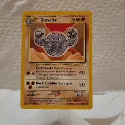 Pokemon Graveler Neo Revelation 30/64 Uncommon 70 HP Regular English - Image 1