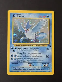 Articuno - 2/62 Pokemon Fossil Unlimited Holo Rare - WOTC Vintage - Image 1