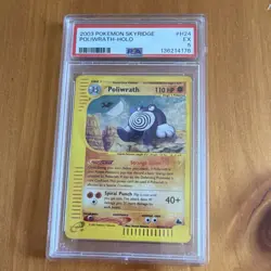 Pokemon Poliwrath Skyridge Holo Rare H24 PSA 5 2003 English - Image 1