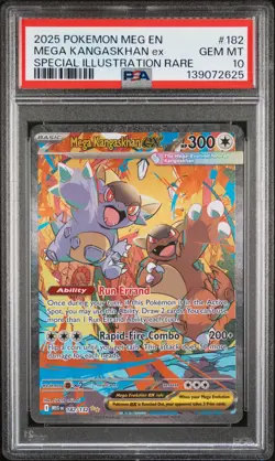 2025 POKEMON MEG EN-MEGA EVOLUTION #182 MEGA KANGASKHAN EX PSA 10 - Image 1