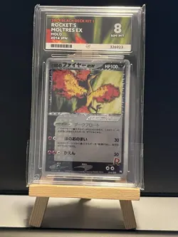 2004 POKEMON BLACK DECK KIT 1 #014 UNLIMITED ROCKET'S MOLTRES EX-HOLO ACE 8 - Image 1