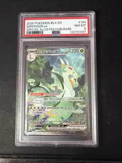 2025 POKEMON BLK EN-BLACK BOLT SPECIAL ILLUSTRATION RARE #164 SERPERIOR EX PSA 8 - Image 1