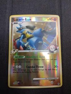 Pokemon Lucario GL 8/111 Holo Rising Rivals NM Fast Ship - Image 1