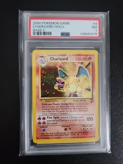 Pokemon Charizard Holo Base Set 2 PSA 7 - Image 1
