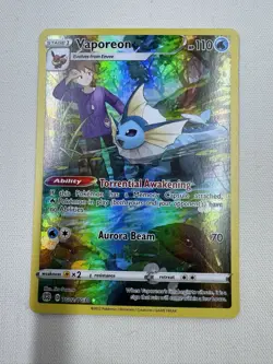 Pokemon Vaporeon TCG TG02/TG30 Brilliant Stars Trainer Gallery Ultra Rare Holo - Image 1