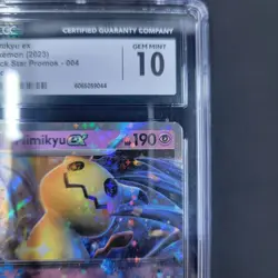 Pokemon 2023 Mimikyu Ex #004 Black Star Promo Holo CGC Gem Mint 10 - Image 4