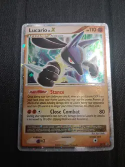Pokemon Lucario LV. X DP12 Black Star Promo MP Fast Ship - Image 1