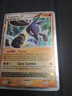 Pokemon Lucario LV. X DP12 Black Star Promo MP Fast Ship - Image 4