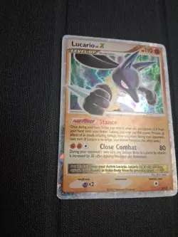 Pokemon Lucario LV. X DP12 Black Star Promo MP Fast Ship - Image 5