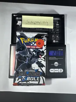 Heavy 23.01g Pokemon TCG SV 10.5 Black Bolt Booster Pack Sealed! - Image 1
