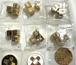 TCG Pokemon UPC Gold/Black-White Coins Gold/Black/White Damage Counter Dice #1 - Image 2