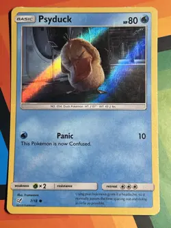Psyduck - 7/18 - Pokemon Detective Pikachu Holo Rare NM x1 - Image 1