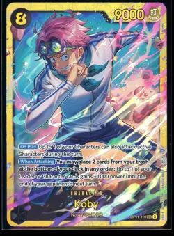 Koby One Piece OP11 A Fist Of Divine Speed Secret Holo #119 - Image 1