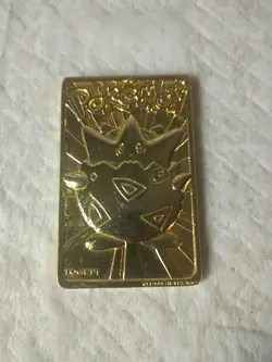 Pokemon Togepi Burger King 23k Gold Plated Trading Card 1999 Nintendo - Image 1