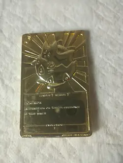 Pokemon Togepi Burger King 23k Gold Plated Trading Card 1999 Nintendo - Image 3
