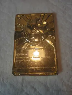 Pokemon Togepi Burger King 23k Gold Plated Trading Card 1999 Nintendo - Image 4