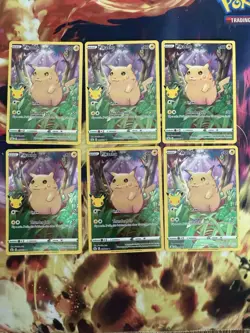Pokemon Pikachu TCG Celebrations Card 005/025 Card Lot Of 6 - Image 1