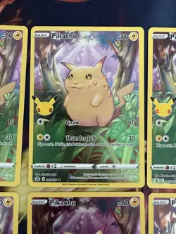 Pokemon Pikachu TCG Celebrations Card 005/025 Card Lot Of 6 - Image 3