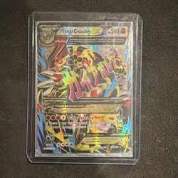 Pokemon Primal Groudon EX Ultra Rare Full Art Holo 151/160 XY Primal Clash Card - Image 1