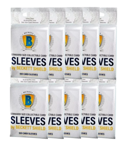 Beckett Shield Collectable Card Sleeves. 1000 (10 x 100 Ct Packs). FREE SHIPPING - Image 1