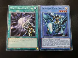 Paladin of White Dragon SBCB-EN185 & White Dragon Ritual Yugioh Card Set NM - Image 1