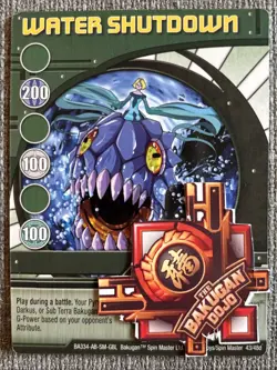 Bakugan Battle Brawlers Water Shutdown Green Ability Card 43/48d Tayghen - Image 1