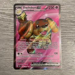Dachsbun ex 160/142 - Stellar Crown - Pokemon Card - Near Mint - Image 1
