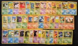 Vintage Pokemon Lot (40 Cards) WOTC Base Sets TCG MP Average Condition (Lot 21) - Image 1