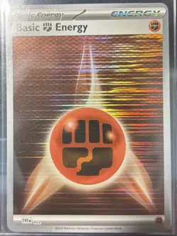 2025 Scarlet & Violet Black Bolt Fighting Energy - Holo Pokemon Card TCG #022 - Image 1