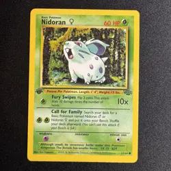 1st Edition Nidoran 57/64 Jungle Pokemon Card 1999 WOTC - Image 1