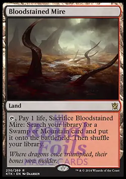 Bloodstained Mire 1x FOIL MTG KTK Khans of Tarkir Rare MINT land red black - Image 1