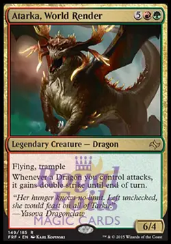 Atarka World Render 1x FOIL FRF MTG Fate Reforged Rare MINT red green - Image 1