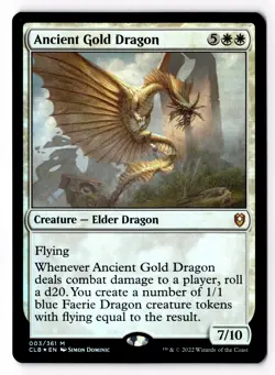 Ancient Gold Dragon 3 Commander Legends: Battle for Baldur's Gate Foil HP - Image 1