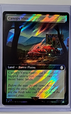 MTG Magic The Gathering PIP Fallout Extended Art Surge Foil #1016 Canopy Vista - Image 1