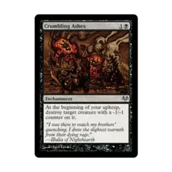 WOTC MtG Eventide Crumbling Ashes (U) EX - Image 1