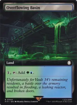 Overflowing Basin (Extended Art) NM Regular Fallout #444 Rare MTG - Image 1