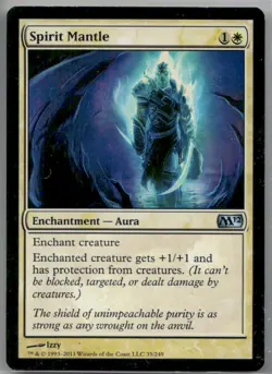 Moderately played Spirit Mantle #35 Magic 2012 (M12) W/Tracking - Image 1