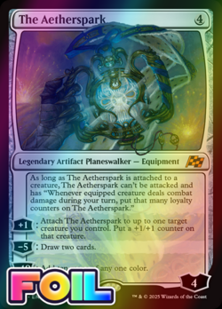x1 The Aetherspark DFT Aetherdrift MTG 231 FOIL MYTHIC M/NM 1x - Image 1